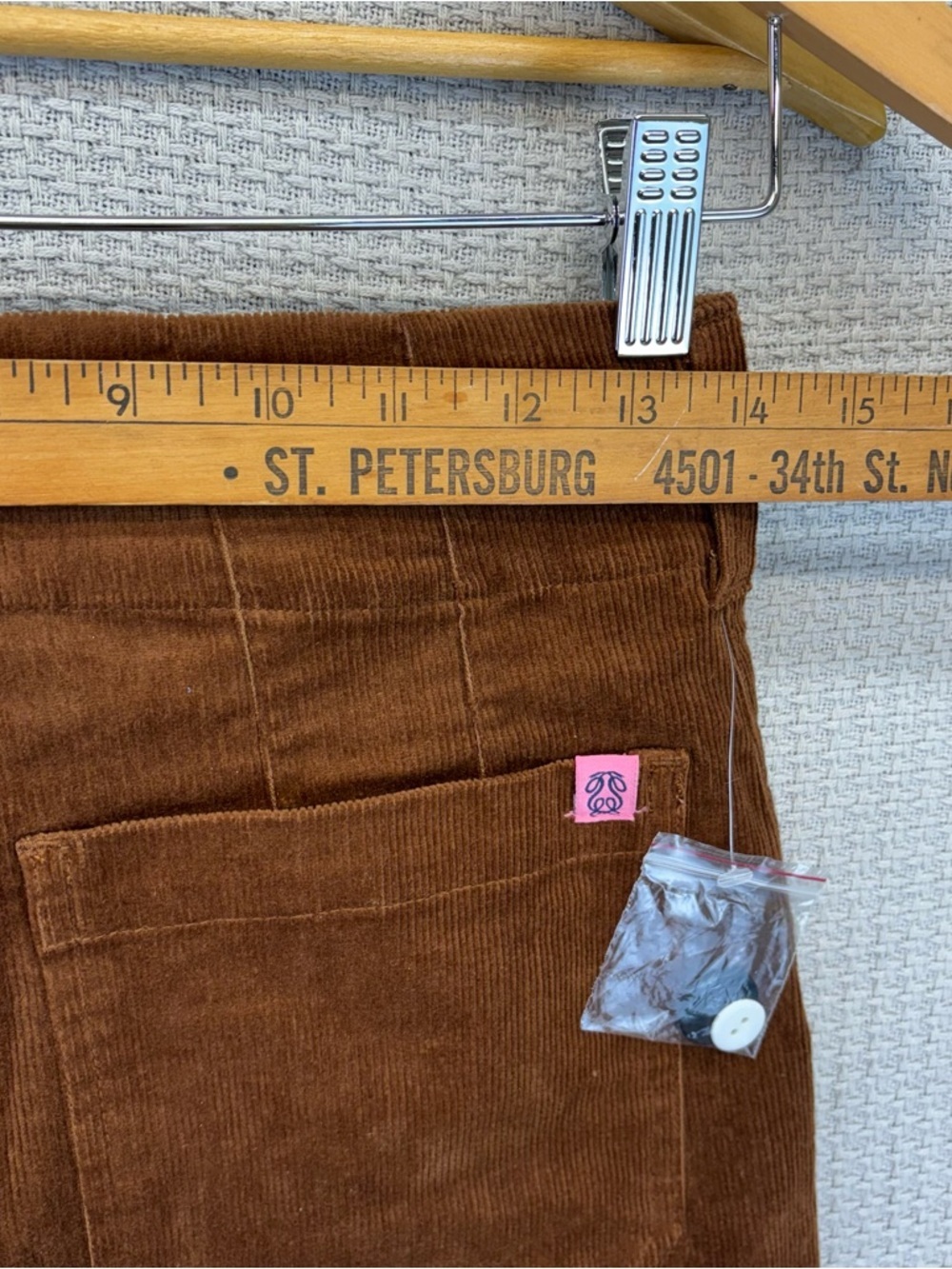 NWT Simply Southern Women’s Brown Corduroy Pants Size Small Boho Spring Preppy - Picture 9 of 10